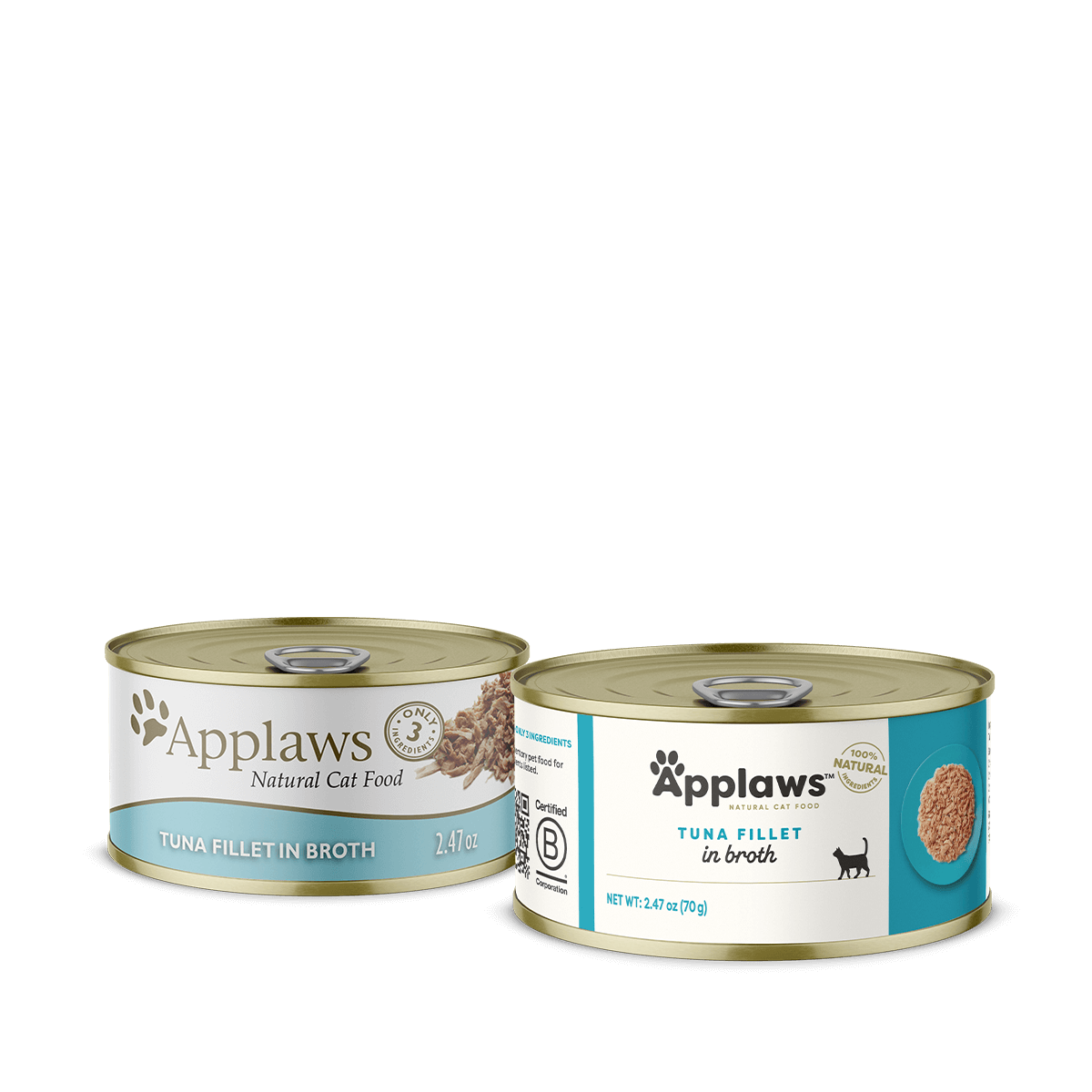Applaws wet cat food tuna fillet in broth natural cat food cans 2.47 oz by The Family Pet