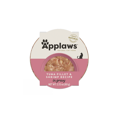 Applaws tuna shrimp wet cat food in gravy 2.12 oz container by The Family Pet