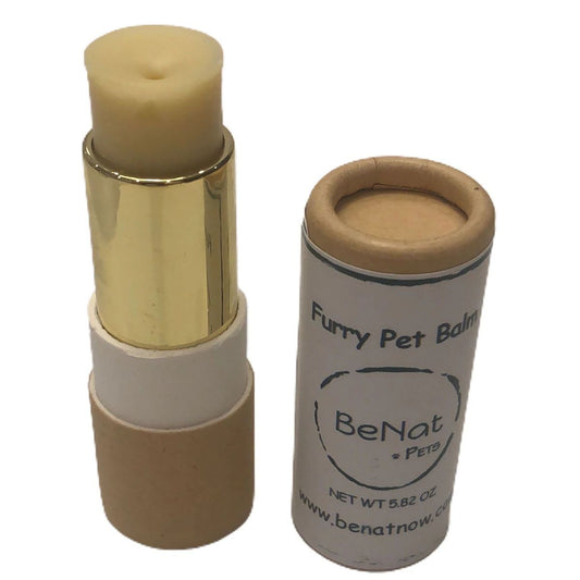 PawCounter.com pet paw balm in a twist-up stick with eco-friendly paper tube packaging