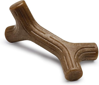 The Family Pet durable brown dog bone chew toy shaped like a Y branch