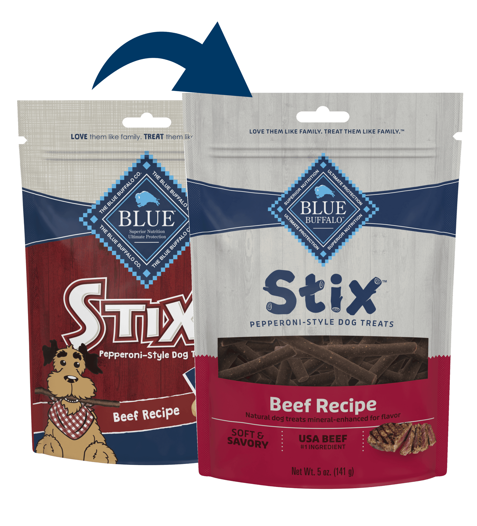 Blue Buffalo Stix Beef Dog Treats, soft and savory snacks for dogs, ideal for training or rewarding