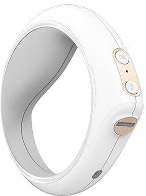 White Bluetooth smart dog leash with ergonomic design and easy control buttons