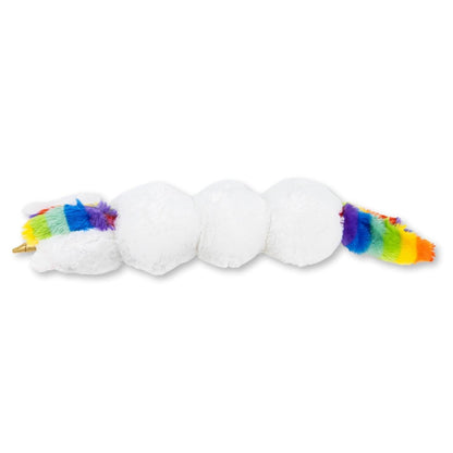 American Pet Supplies unicorn dog toy with squeaker in white with rainbow-colored mane and tail