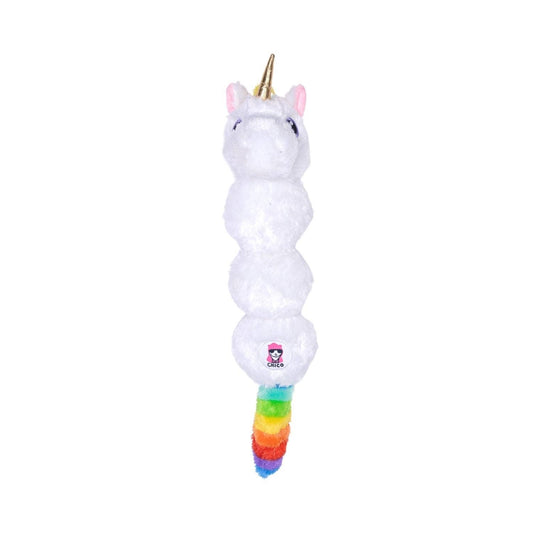 American Pet Supplies unicorn dog toy with squeaker plush white with rainbow tail chew toy