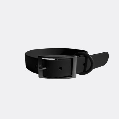 Come Here Buddy durable dog collar in black with a sturdy metal buckle for reliable pet wear