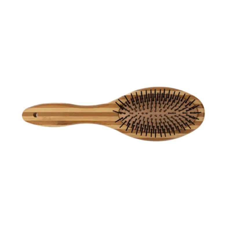 American Pet Supplies dual sided dog brush with wooden handle for grooming pets