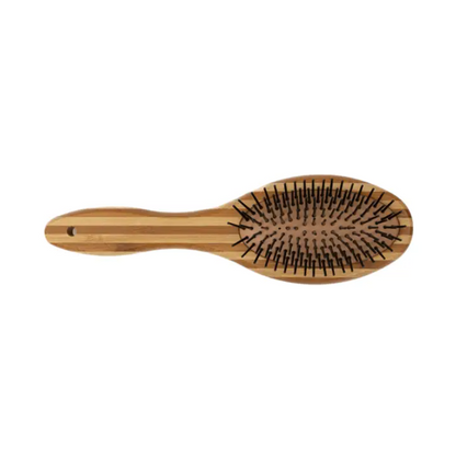 American Pet Supplies dual sided dog brush with wooden handle for grooming pets