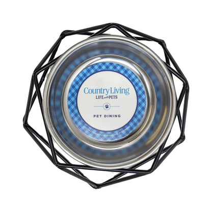 American Pet Supplies elevated dog bowl feeder with metal frame and stainless steel bowl