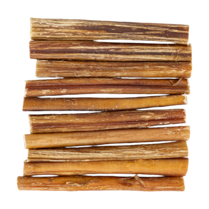 American Pet Supplies all natural bully sticks for dogs stacked on white background dog treats