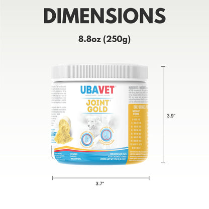 UBAVET Joint Gold Joint Care Powder for Dogs & Cats – 8.8 oz (250g)