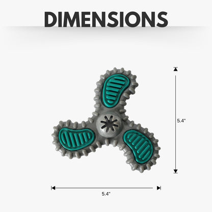 American Pet Supplies dog dental chew toy with three green textured sections measuring 5.4 inches