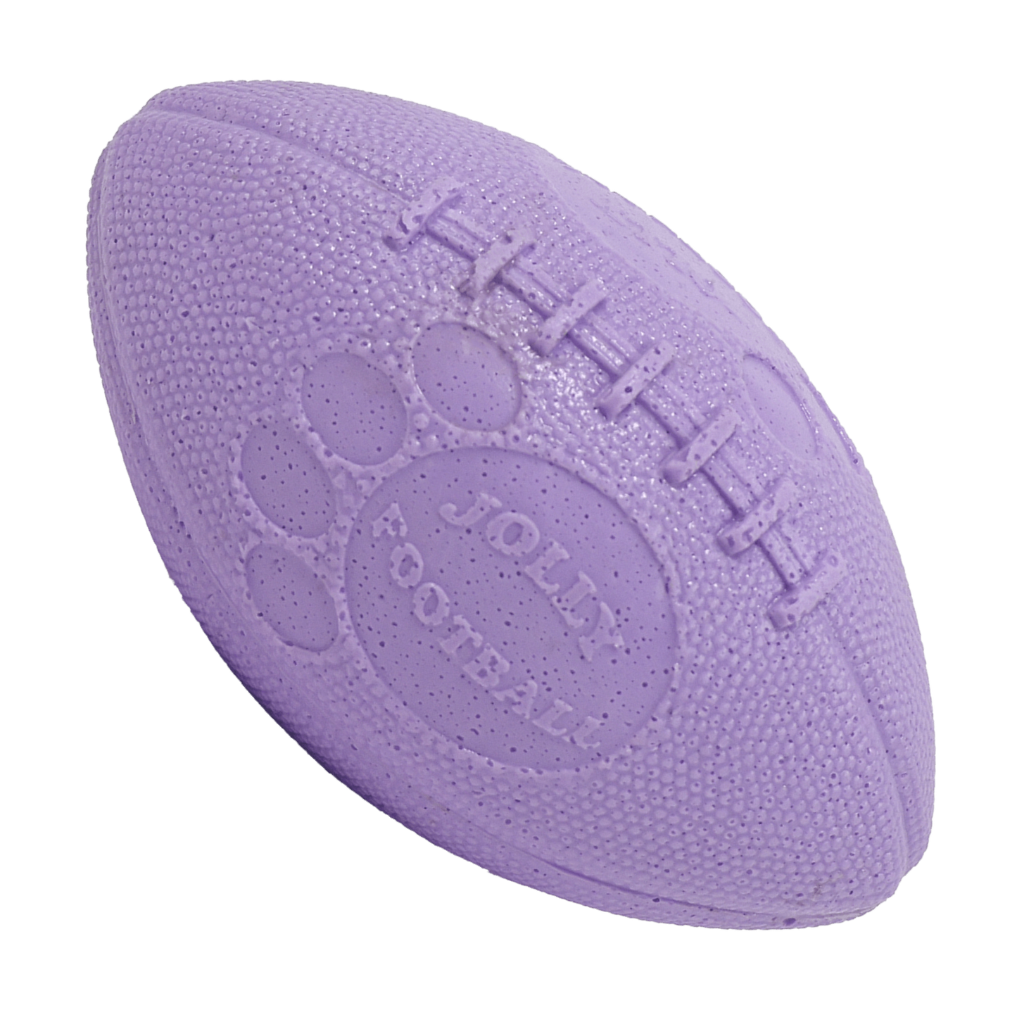 Jolly Pets dog football toy in purple with textured surface for dogs to chew and play