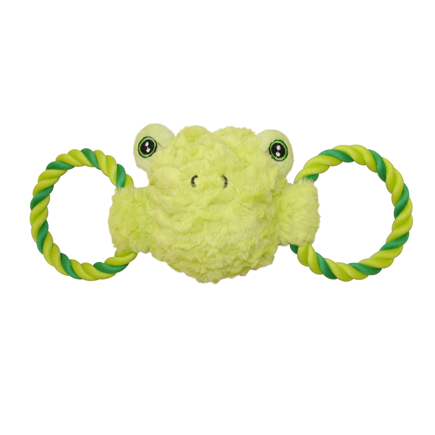Jolly Pets Dog Tug Toy Elephant with Soft Plush and Durable Rope Handles for Interactive Play