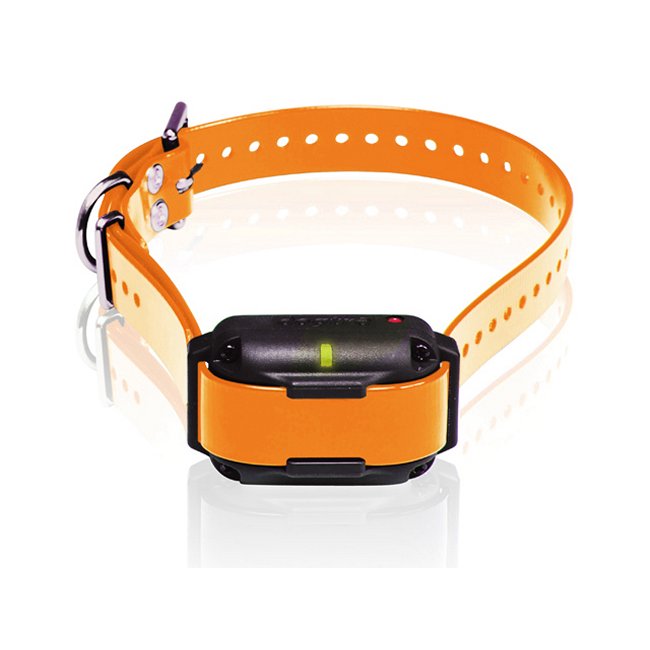 Dogtra Edge RT extra collar in bright orange with adjustable holes and black receiver for dog training