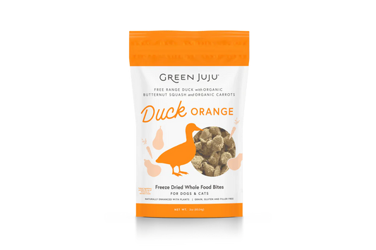 Green Juju Freeze Dried Duck Orange Whole Food Bites (3OZ)