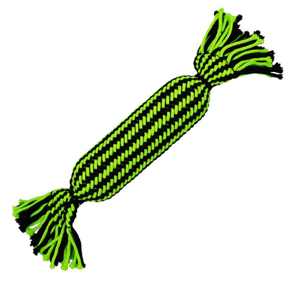 Jolly Pets Durable Dog Chew Toy with Bright Green and Black Design for Interactive Play