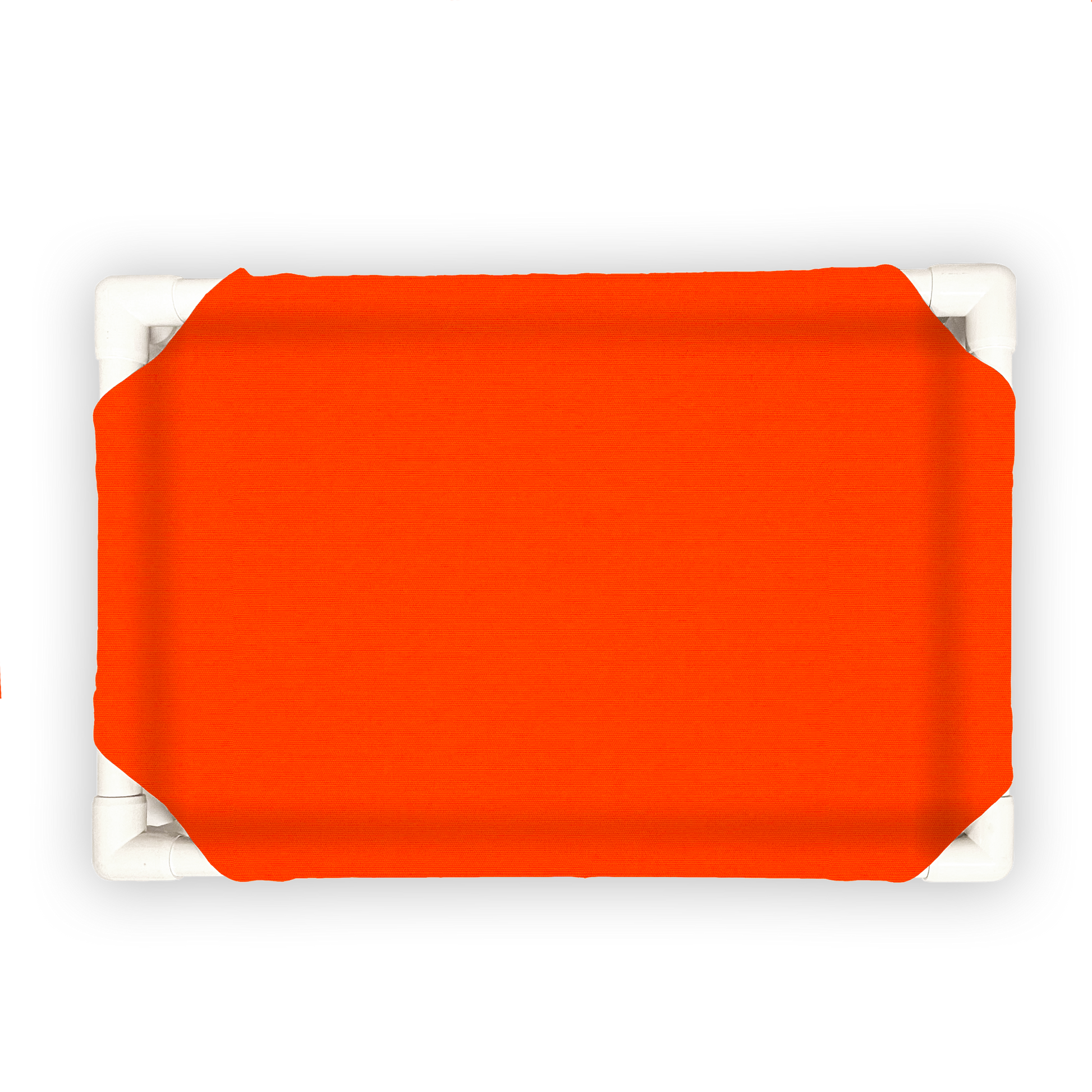 The Family Pet Elevated Dog Bed in Orange for Comfort and Support in Outdoor Use