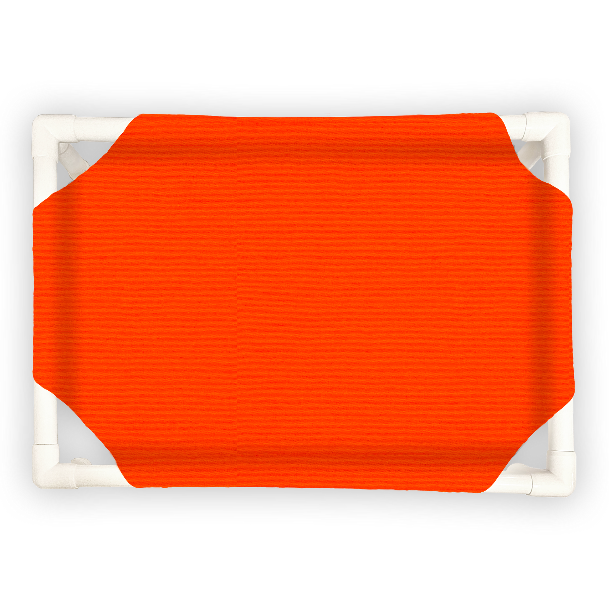 The Family Pet Elevated Dog Bed with Bright Orange Fabric for Comfortable Pet Resting