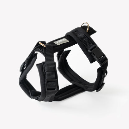FURLOU black comfort dog harness with adjustable straps and sturdy construction for a secure fit
