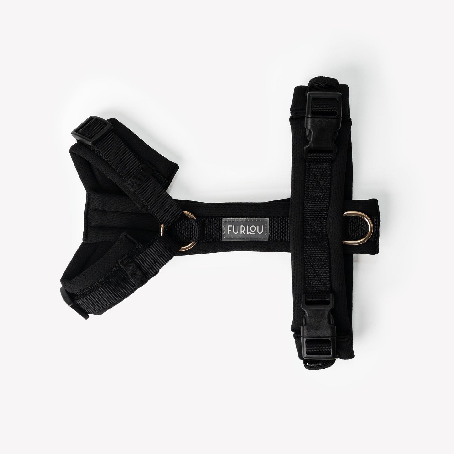 FURLOU black comfort dog harness designed for optimal fit and ease of use