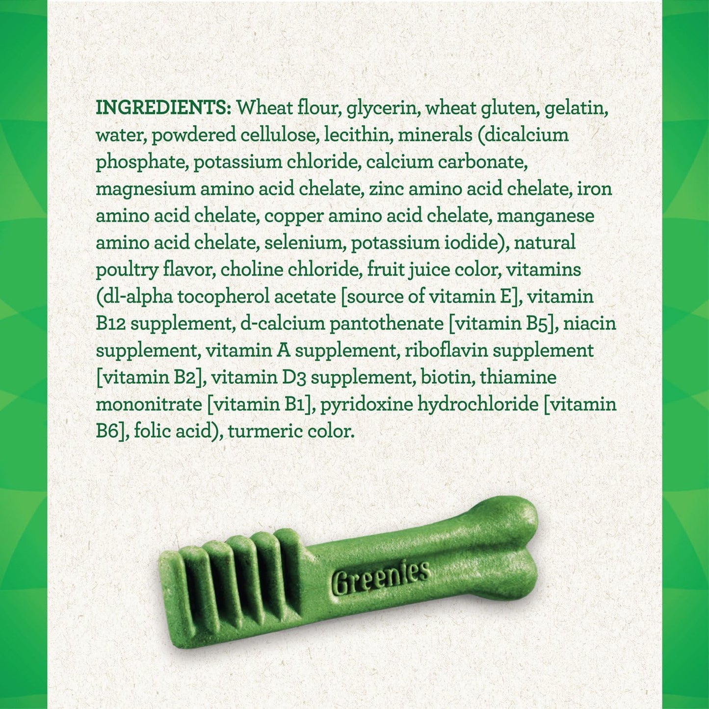 Greenies dental treats for large dogs featuring a chewy, green design for effective dental care