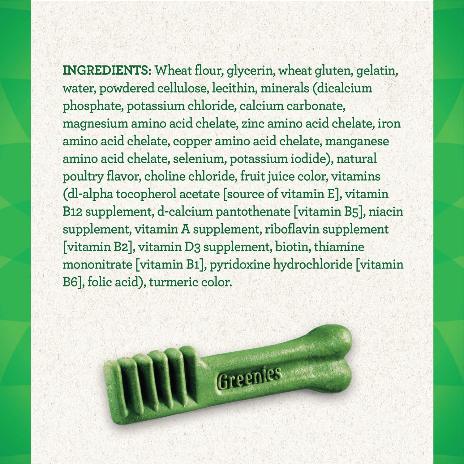 Greenies dental treats for large dogs featuring a chewy, green design for effective dental care
