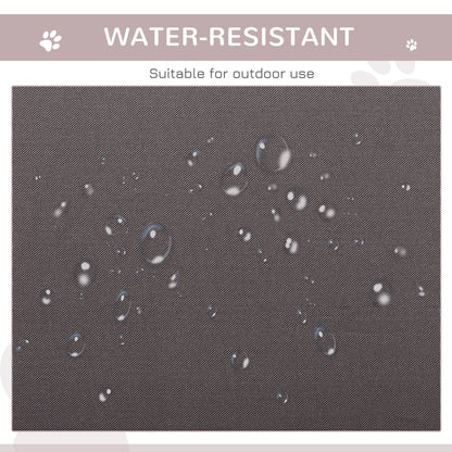 Water-resistant material showcasing droplets, ideal for a heated cat house for outdoor use