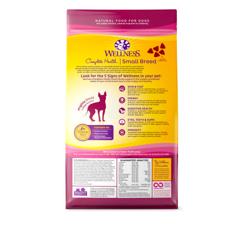 Wellness Complete Health Adult Small Breed Turkey and Oatmeal Dog Food