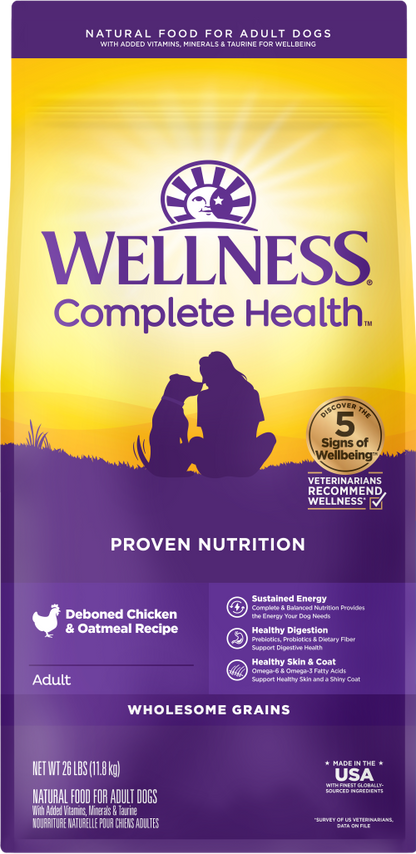 Wellness Complete Health Adult Chicken and Oatmeal Dog Food
