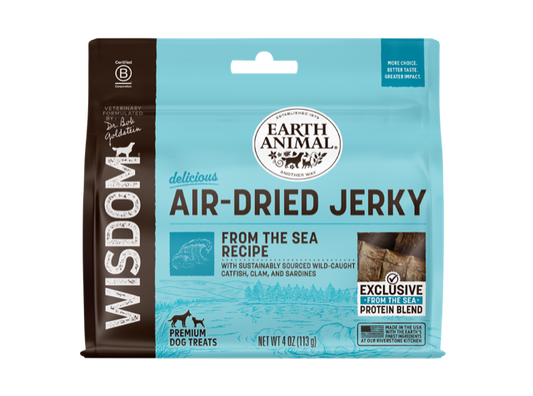 Earth Animal Wisdom Air Dried From The Sea Jerky Dog Treats (4oz)