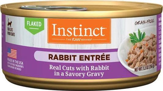 The Family Pet Instinct Rabbit Entrée rabbit wet cat food with real cuts of rabbit in savory gravy