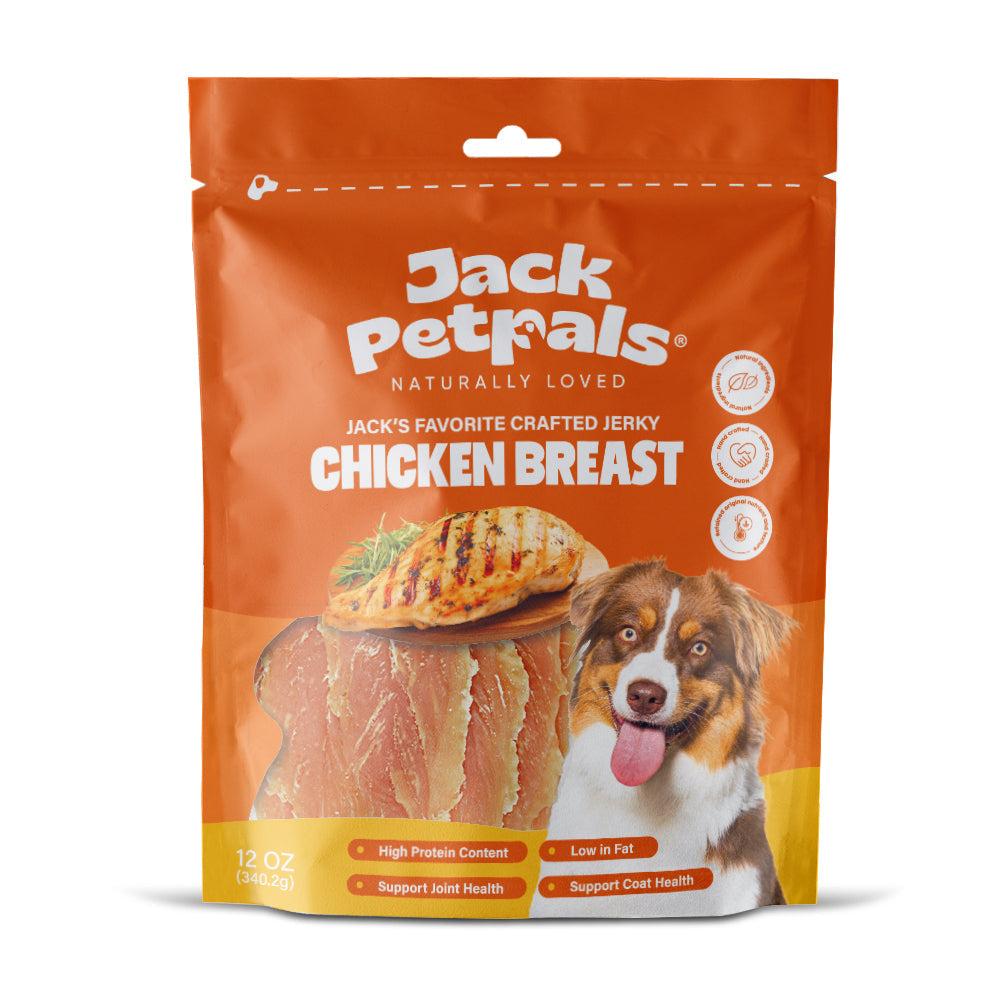 American Pet Supplies Jack Petfals chicken breast dog treats high protein low fat 12 oz pouch