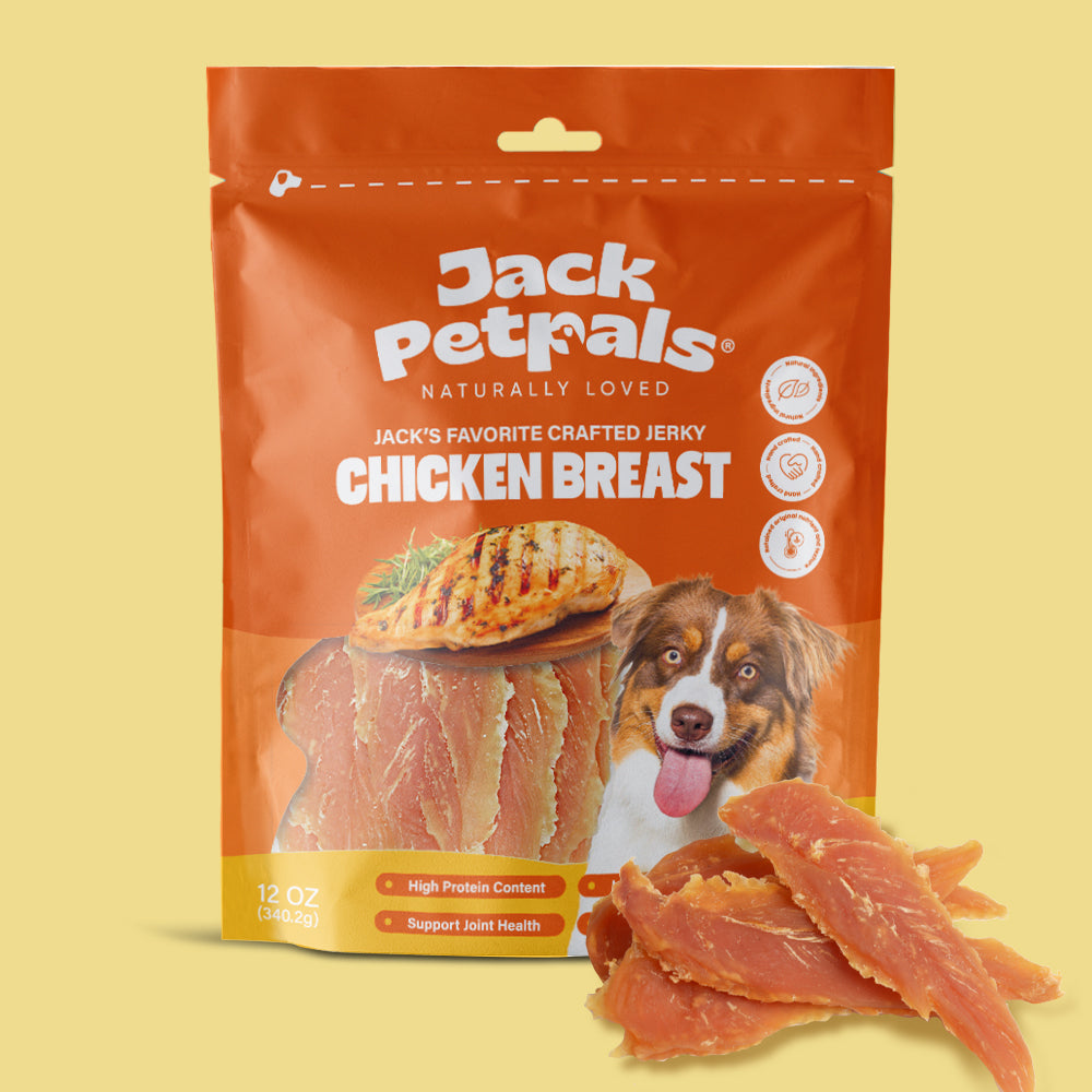 Jack Petrals chicken breast dog treats by American Pet Supplies high protein jerky for dogs