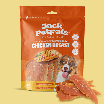 Jack Petrals chicken breast dog treats by American Pet Supplies high protein jerky for dogs