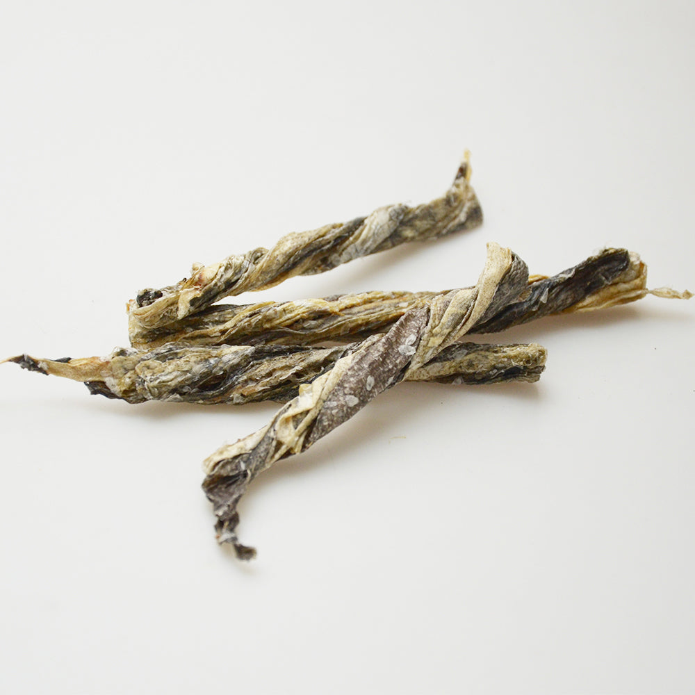 American Pet Supplies codfish skin dog treats in natural twisted sticks for healthy chewing