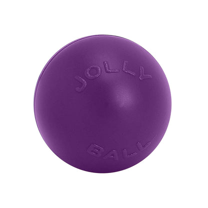 Jolly Pets Jolly Ball in Purple, a Push-n-Play interactive dog toy for active playtime