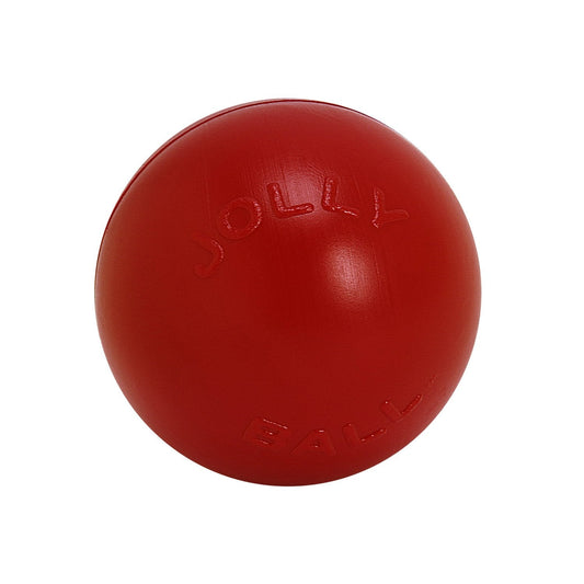 Jolly Pets Push-n-Play interactive dog toy in red, perfect for endless playtime adventures