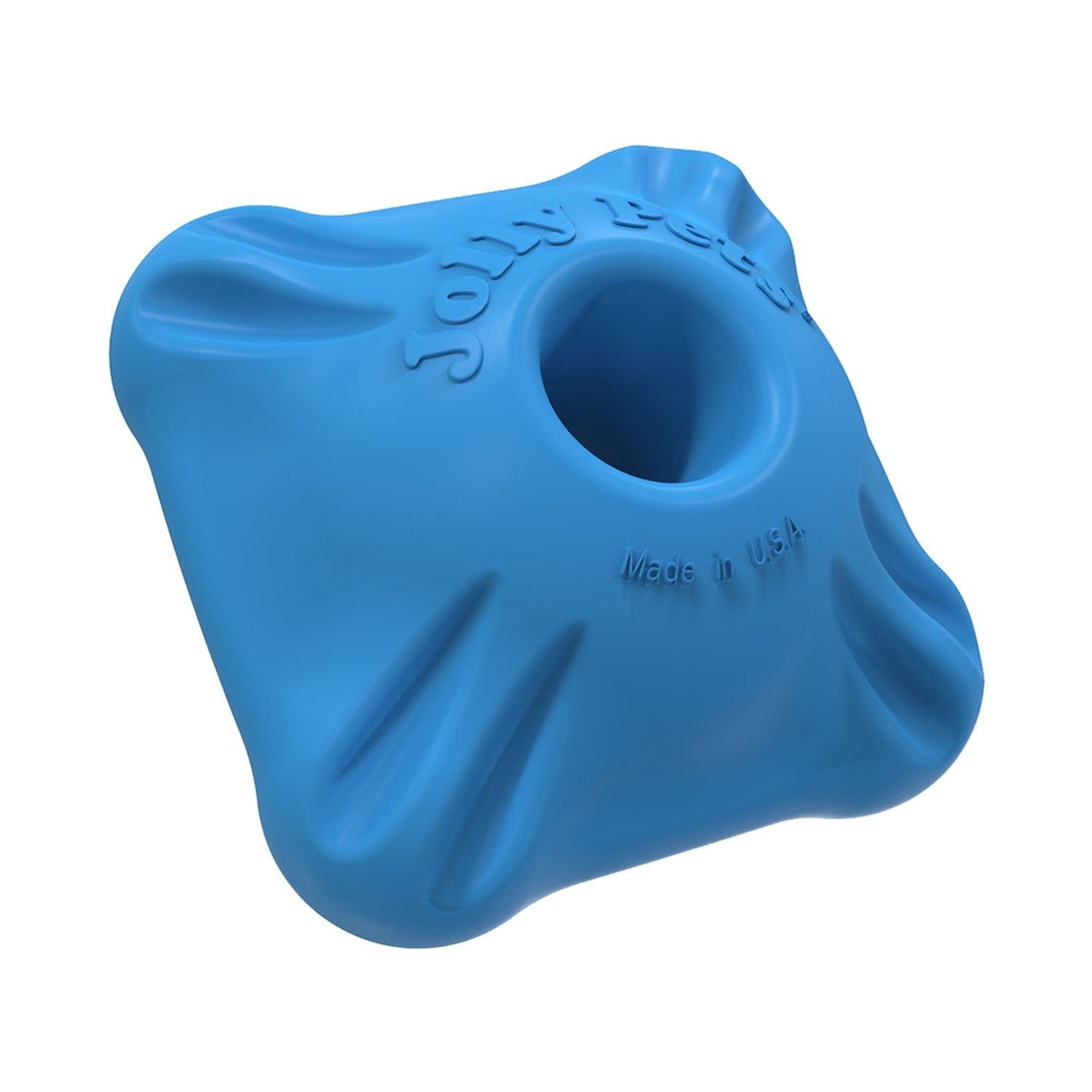 Jolly Chew Squarble dog toy in blue, durable design for hours of playtime and chewing