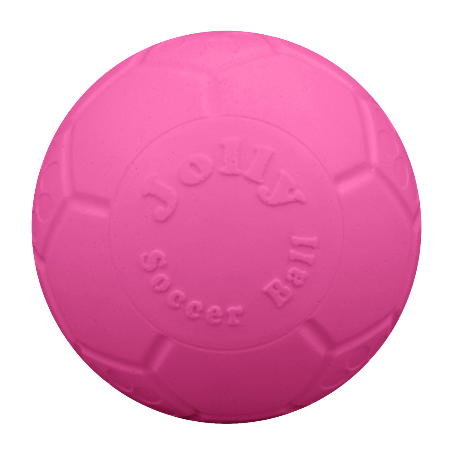 Jolly Pets dog soccer ball in vibrant pink, designed for fun playtime with your pet
