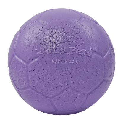 Jolly Pets purple dog soccer ball designed for interactive play and durability for pets