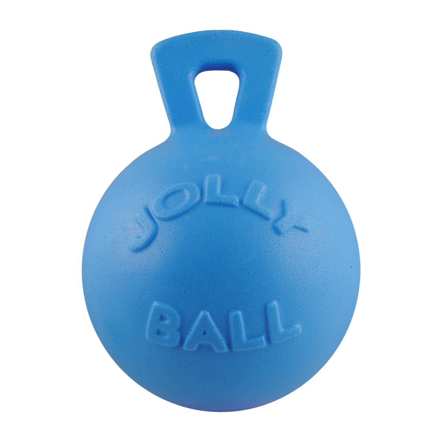Jolly Pets Blue Jolly Ball designed as a durable dog tug and toss toy for playful dogs