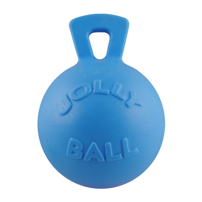 Jolly Pets Blue Jolly Ball designed as a durable dog tug and toss toy for playful dogs