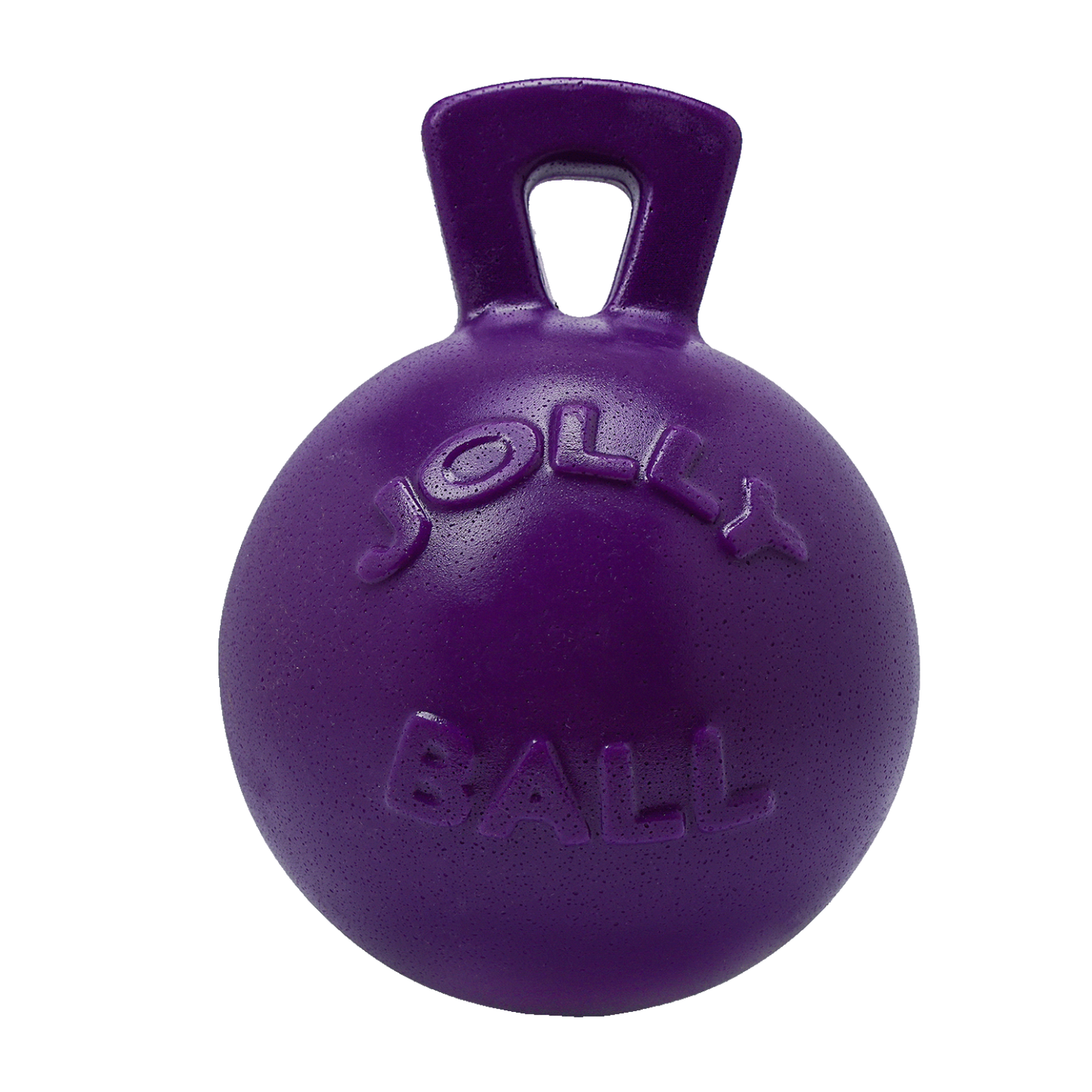 Jolly Pets purple dog tug and toss toy ball designed for interactive play and durability