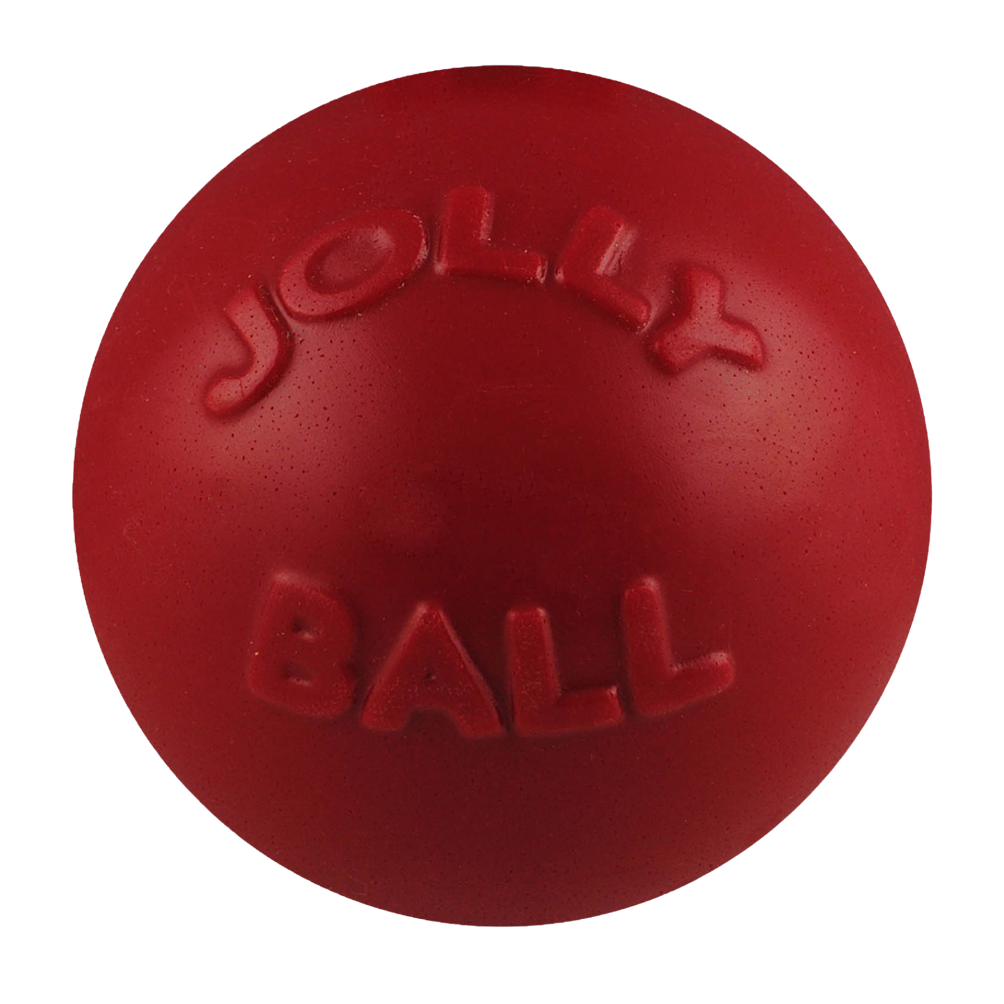 Jolly Pets durable dog play ball in bright red for outdoor and indoor fun