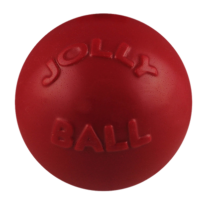 Jolly Pets durable dog play ball in bright red for outdoor and indoor fun