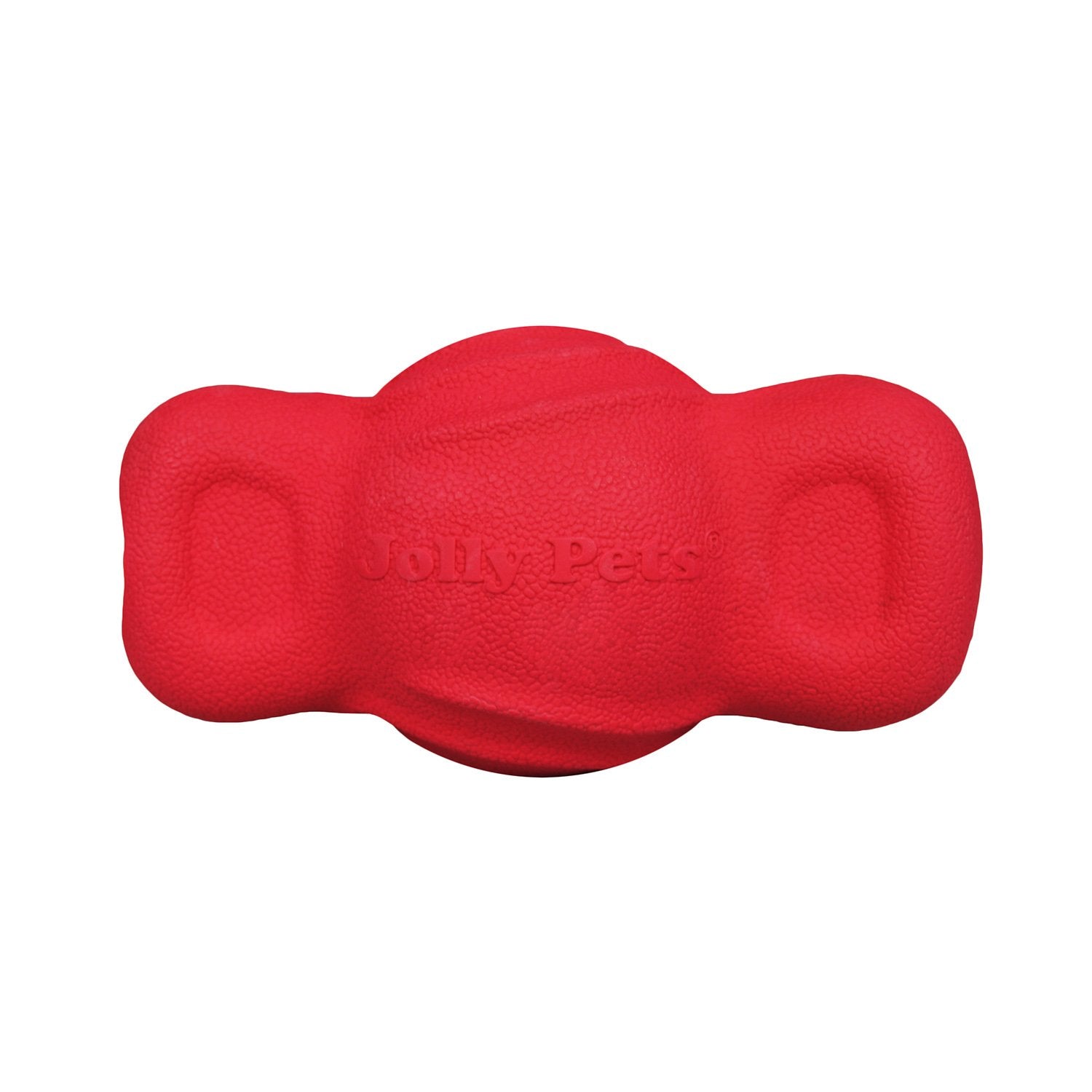 Jolly Tuff Teeter for dogs in red, durable toy perfect for interactive play and outdoor fun