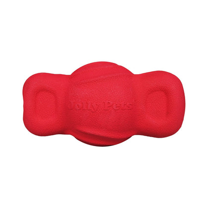 Jolly Tuff Teeter for dogs in red, durable toy perfect for interactive play and outdoor fun