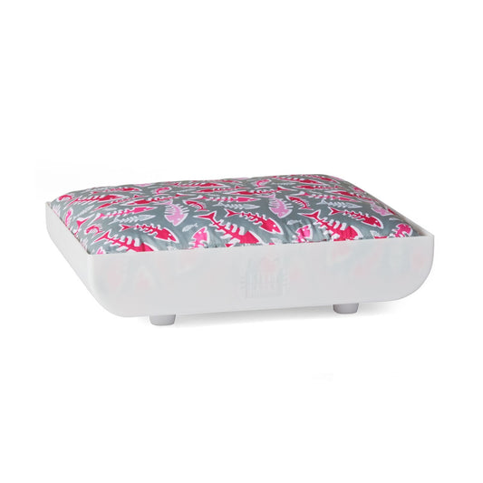 Jolly Pets Kitty Kasa Penthaus cat bed with a colorful cushion for stylish pet relaxation