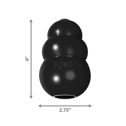 Kong Extreme dog toy in black, designed for tough chewers, perfect for interactive play and treats