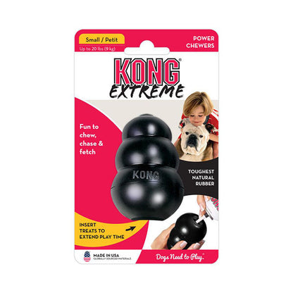 Kong Extreme dog toy for power chewers, available in small size for dogs up to 20 pounds